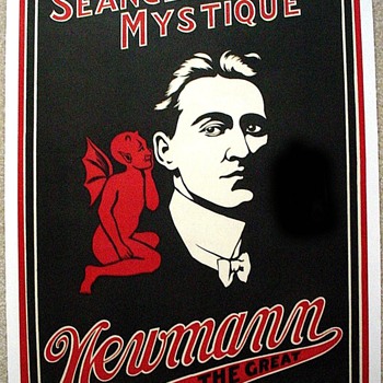 Original 1920 Newmann The Great "Seance Mystique" Stone Lithograph Poster
