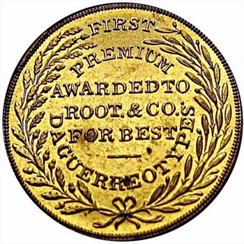 M.A. Root's Daguerrian Gallery Token & Award c.1850 - Advertising