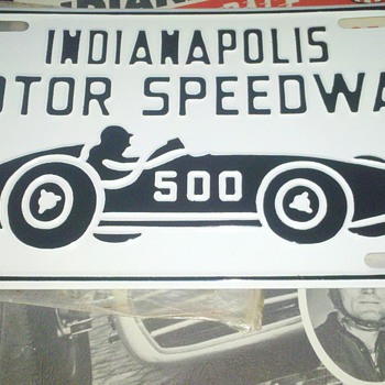 Indy 500 Souvenir License Plate help - Signs