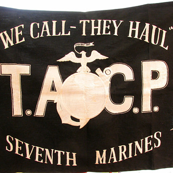 RARE KOREAN WAR 7th Marines Battle flag~ tactical air control party (TACP) - Military and Wartime
