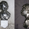Spelter Bust of a Boy with a Whistle and Cap