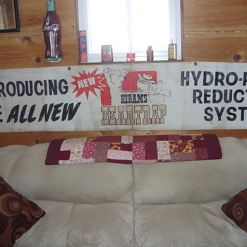 hirams bear trap recoil reducer canvas banner - Advertising