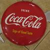 16" Button sign with Arrow and a Bottle sign