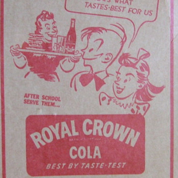 Old Dr. Pepper & Royal Crown Cola ads inside yearbook dust covers