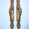 Art Nouveau brass door handles