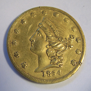 1854 Kellogg Double Eagle - US Coins