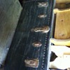 Vintage trunk, claw foot tub.