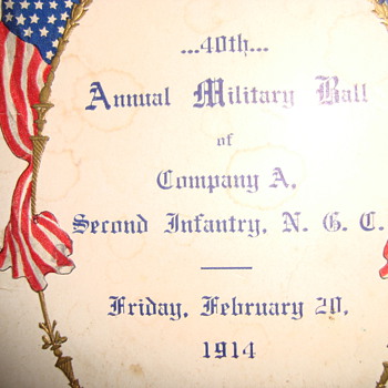 Millitary Ball Dancecard circa 1914 - Military and Wartime