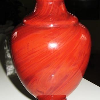 Red Hyalith Vase from Harrach - Art Glass