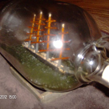One Gallon Jug Ship In A Bottle from the 1940's - Bottles