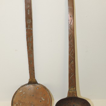 Copper Ladle & Skimmer - Decorative handles - Kitchen