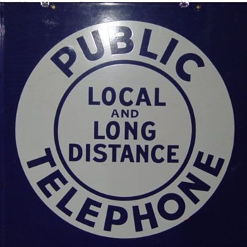 Local and Long Distance Public Telephone 11x11"