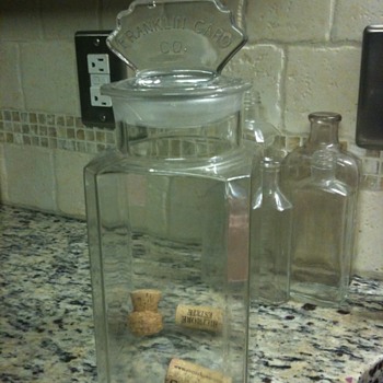 Franklin Caro Co glass candy container - Kitchen