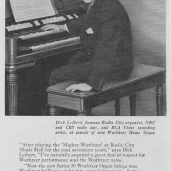 1950 Wurlitzer Organ Advertisement - Advertising