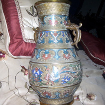 asian vase /champleve - Asian