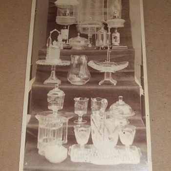 Cabinet card of Photographer's Wife's Glass Collection - Glassware