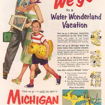 1955 - Michigan State Travel Advertisement - Advertising