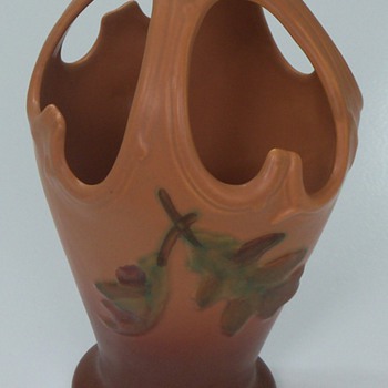 Weller unique covered  vase - acorn pattern