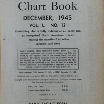 Book of racing forms for December, 1945 - Books