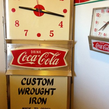 Price Brothers fishtail clock - Coca-Cola