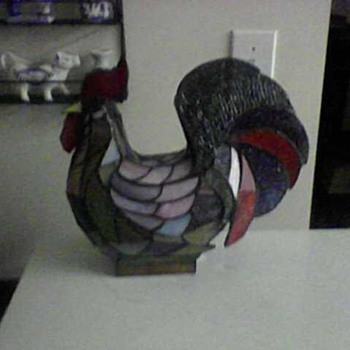 DALE TIFFANY STAINED GLASS ROOSTER LAMP