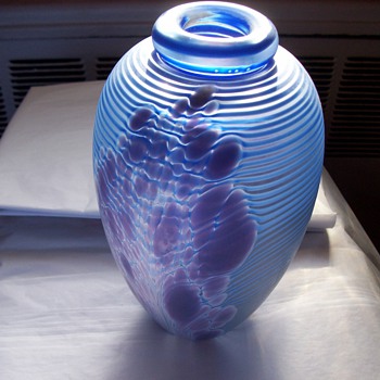 VASE...estate purchase...one of my favs and I can't make out the designer - Art Glass