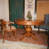 Oak pedestal table
