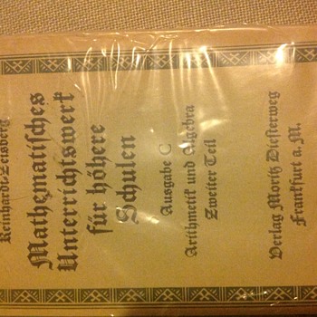 German? 1935 Arithmetit und Algebra book - Books