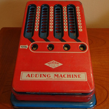 C.1940S - EARLY 1950 WOLVERINE ADDING MACHINE TIN TOY- USA