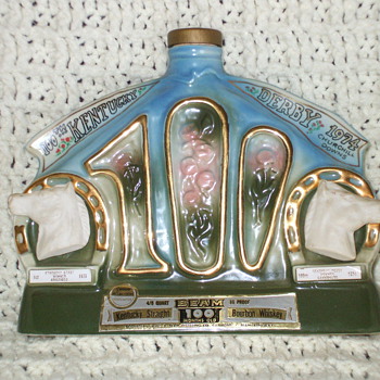 Jim Beam 1974 Kuntucky derby bottle  - Bottles