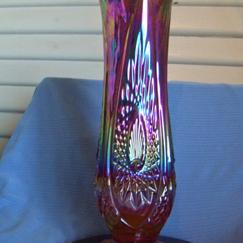 Carnival glass vase