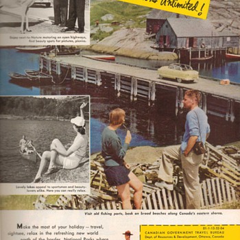 1952 - Canada Travel Bureau Advertisement - Advertising