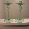 Early century Italian blown candlestick holders