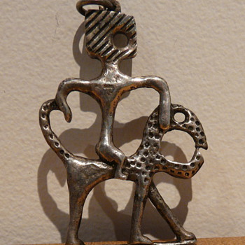 MODERNIST SILVER PENDANT .925