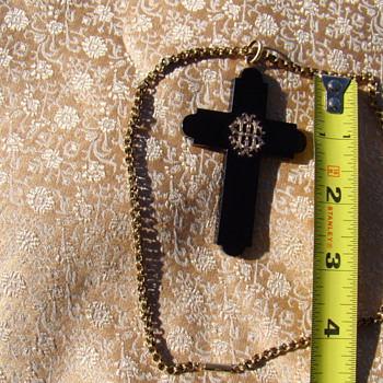 Onyx mourning cross