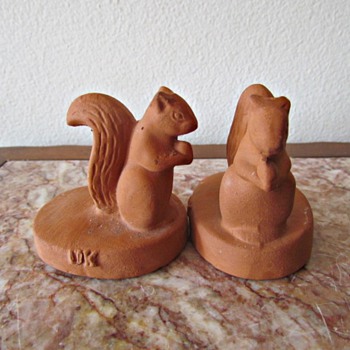 What Would  these Clay Squirrels Be Used For?? - Art Pottery