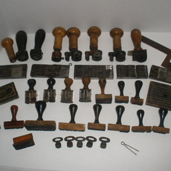 Early 1900's Post Office Hammers and Handstamps Collection - Office