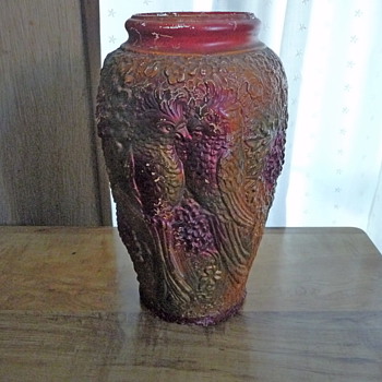 Antique, Old, Vintage Vase w/Bird Pair