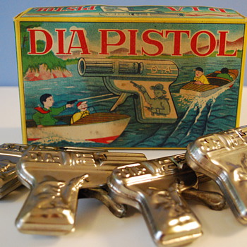 Vintage Tin Water Pistols Made in Japan