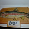 Burgie "Rainbow Trout" cardboard sign