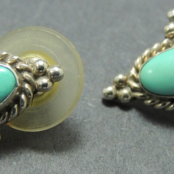 Turquoise & Sterling - Earrings 