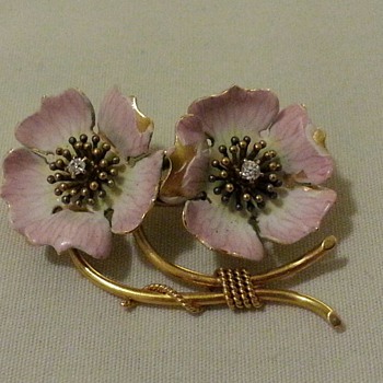 Art Nouveau Pansy Brooch Pin... What a Surprise :) - Fine Jewelry