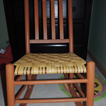 Slat Back Chair Restored with Splint and Milk Paint