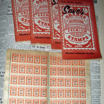 Rare Orange Premium Stamps in Books