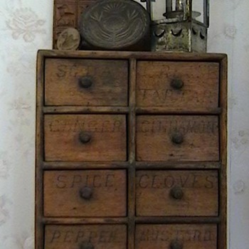 Early 1900's Hanging Spice Cabinet
