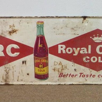 Vintage Metal Royal Crown Cola Sign
