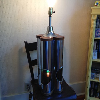 Retro/Vintage Chrome Table Lamps w/ Christmas Lights? in base