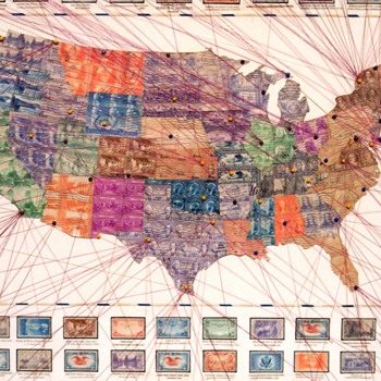 1930'S FOLK ART STAMP COLLECTION