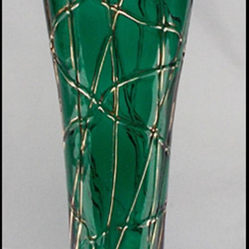 Pallme Konig - Rindskopf ? tall veined vase - Art Glass