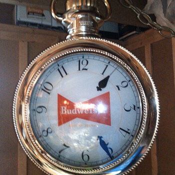 1959 Budweiser Rotating Pocket Watch - Breweriana